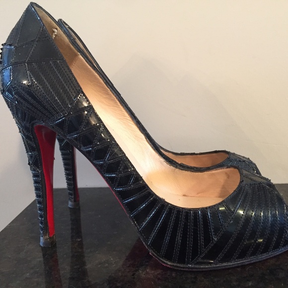 Christian Louboutin Shoes - Christian Louboutin Black Galaxy Heels 39 140mm